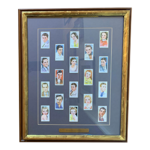 1930s Vintage Players Cigarette Cards in Glass Frame