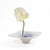 Vintage contemporary Japanese ikebana vase (suiban) with a flared, architectural silhouette and a soft purple-to-white...