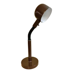 1970's Retro Brown Gooseneck Table Lamp