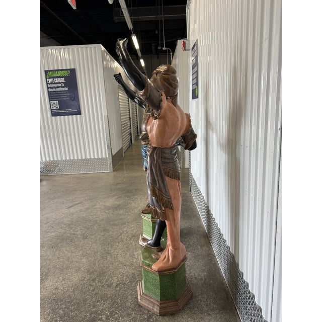 Lifesize Italian Hand Carved Polychromed Blackamoors For Sale - Image 4 of 18