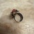 Brutalist Sculptural Ring With a Silver-Toned Metal Pink Stone Krahe For Sale - Image 3 of 9