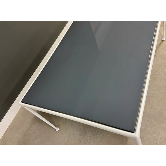 Mid-Century Modern Richard Schultz Style Knoll Aluminum and Grey Enamel Dining Table For Sale - Image 3 of 10