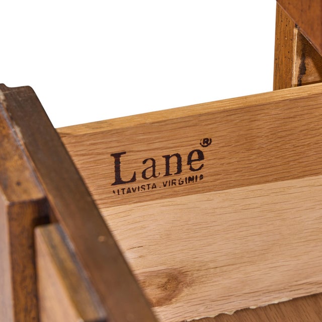 Lane Staccato Brutalist Mid Century Walnut Armoire Dresser For Sale - Image 11 of 11