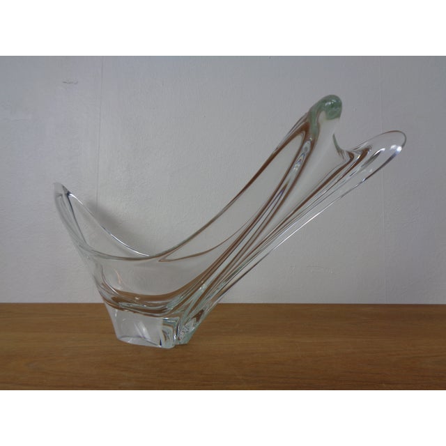 Large Italian Crystal Glass Bowl by Daum, France, 1960s For Sale - Image 4 of 14