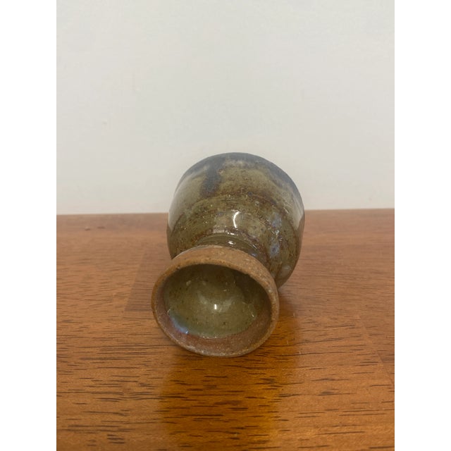2000 - 2009 Studio Pottery Chalice Rustic Stoneware Goblet Handmade Ceramic For Sale - Image 5 of 7