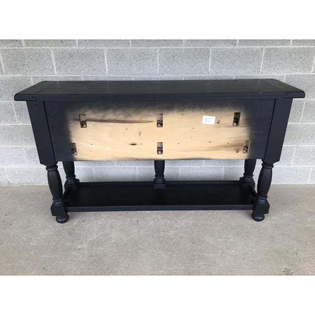 Broyhill Attic Heirlooms Sideboard Buffet Solid Oak Black Distressed Finish Chairish