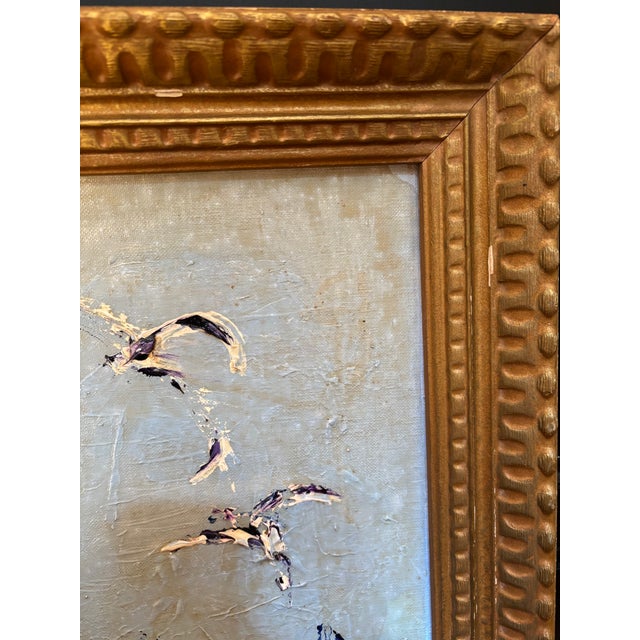 Vintage Abstract Seascape Oil Painting For Sale - Image 9 of 11