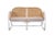 Not Yet Made - Made To Order Matthew Izzo Home - Latitude White Bamboo Framed Sofa With Loose Beige Seat Cushion and Caned Back For Sale - Image 5 of 5