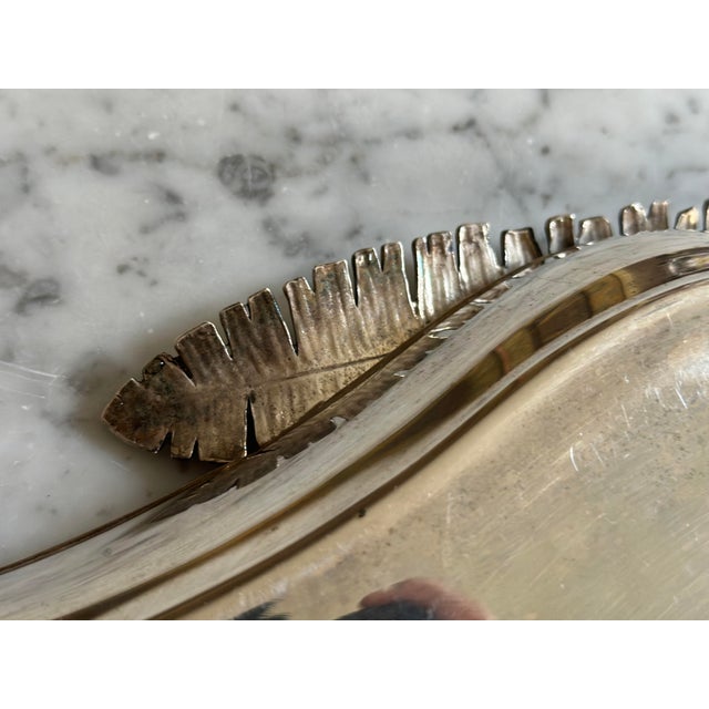 Vintage Hollywood Regency Silver-Plated Banana-Shaped Tray, Italy, 1970s For Sale - Image 9 of 18