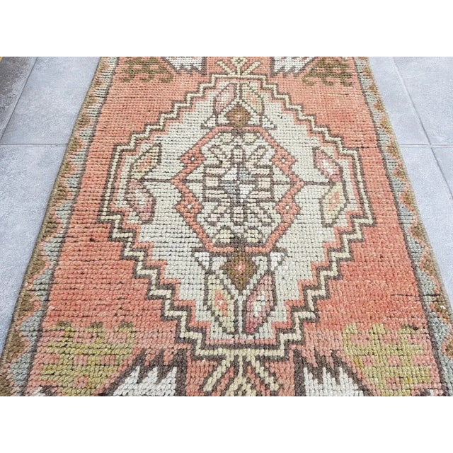 Farmhouse 1950s Soft Pastel Turkish Rug For Sale - Image 3 of 5