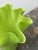 Vintage Lime Green Handblown Glass Undulating Vessel, Circa 1960s For Sale - Image 15 of 17