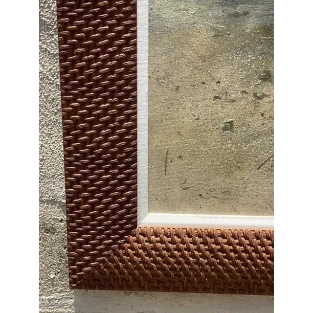 Green Vintage Boho Monumental Contemporary Original Oil Painting of Coconuts, Framed For Sale - Image 8 of 10