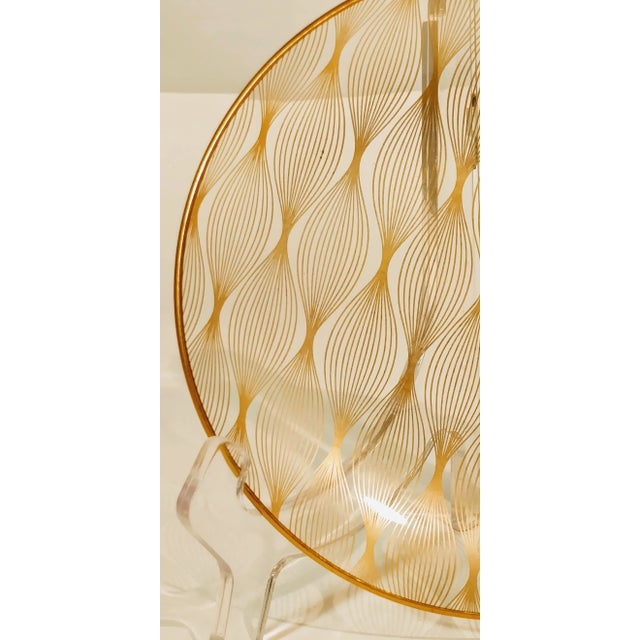20th Century Danish Modern Gold Glass Svend Jensen Dish For Sale In Fayetteville, AR - Image 6 of 7