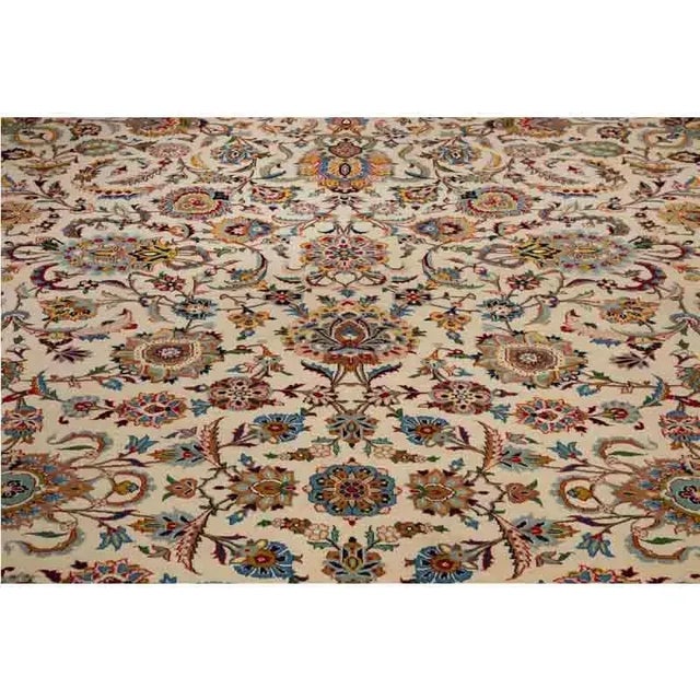 1960s 1960s Old Persian Kashan Rug 13’0″ X 16’3″ For Sale - Image 5 of 11