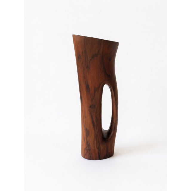 Vintage Monoxyle Hardwood Vase by Alexandre Noll, 1970s For Sale - Image 10 of 10