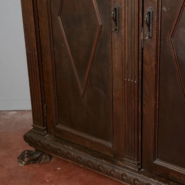 Three-Door Bookcase Cabinet, 1900s For Sale - Image 6 of 9