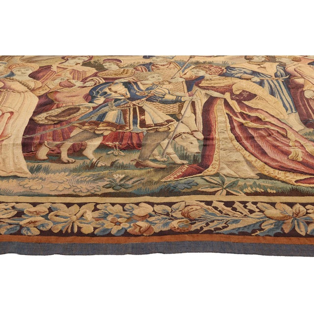 Antique French Tapestry, 07'08 X 08'11 For Sale - Image 4 of 10
