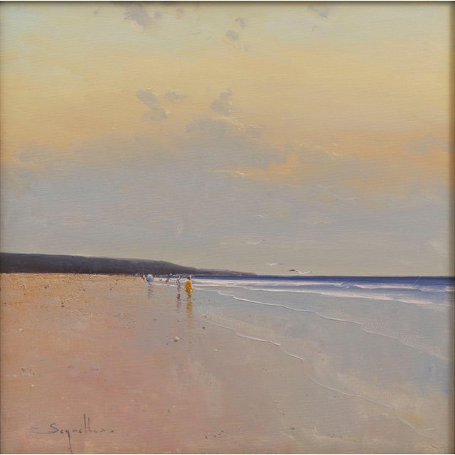 A contemporary oil painting on canvas titled "Beach II" by Spanish artist Jorge Segrelles. Hand signed lower left; titled...