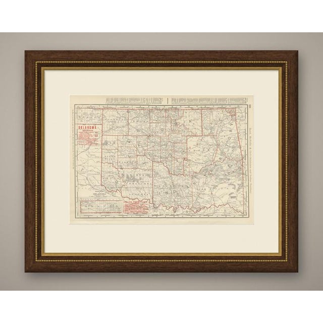 An antique map of Oklahoma and Indian Territory printed by Rand McNally in 1899, page 290 of the firm's indexed atlas,...