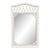 Vintage Chinoiserie Faux Bamboo Mirror – Ivory White Lacquer For Sale