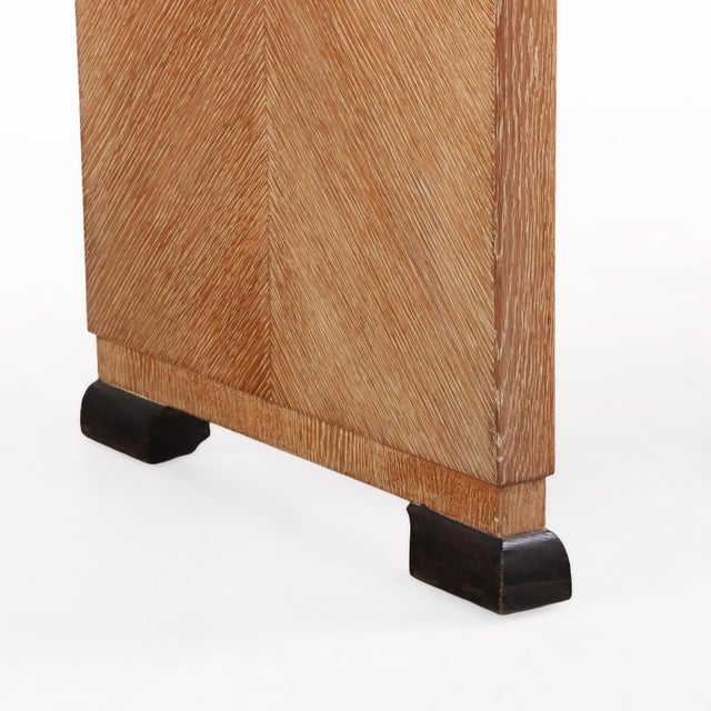 Tan A Small English Art Deco Cerused Oak Desk, C. 1940. For Sale - Image 8 of 9