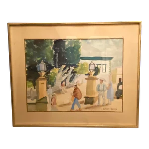 Mid Century Painting, Plaza San Miguel Allende