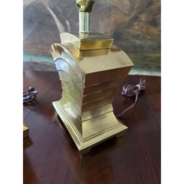 1970s Vintage Mid Century Modern Jonathan Adler Style Lamps - a Pair For Sale - Image 5 of 10