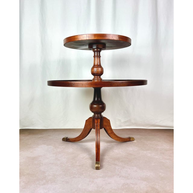Add timeless sophistication to your home or studio with this beautifully restored mahogany two-tier dumbwaiter (or...