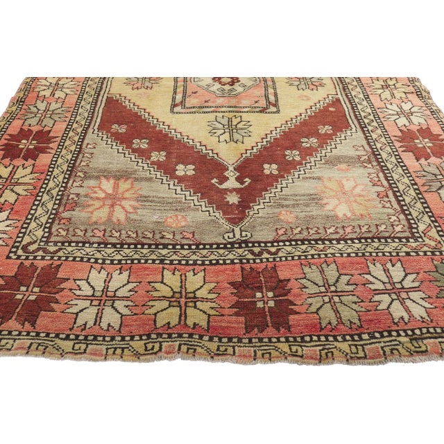 Vintage Turkish Oushak Rug - 04'08 X 07'10 For Sale In Dallas - Image 6 of 11