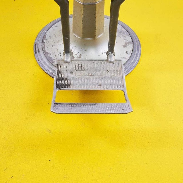 Vintage Metal Barber Stool, 1950s, in Good conditions. Designed 1960 to 1969 This piece is attributed to the mentioned...