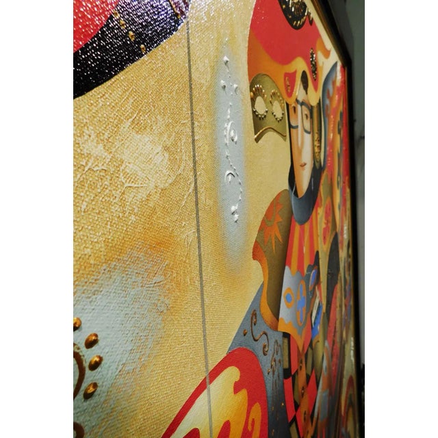 Anton Arkhipov "The Hero" Hand Signed Painting on Canvas With Custom Framed H.Signed For Sale - Image 4 of 10