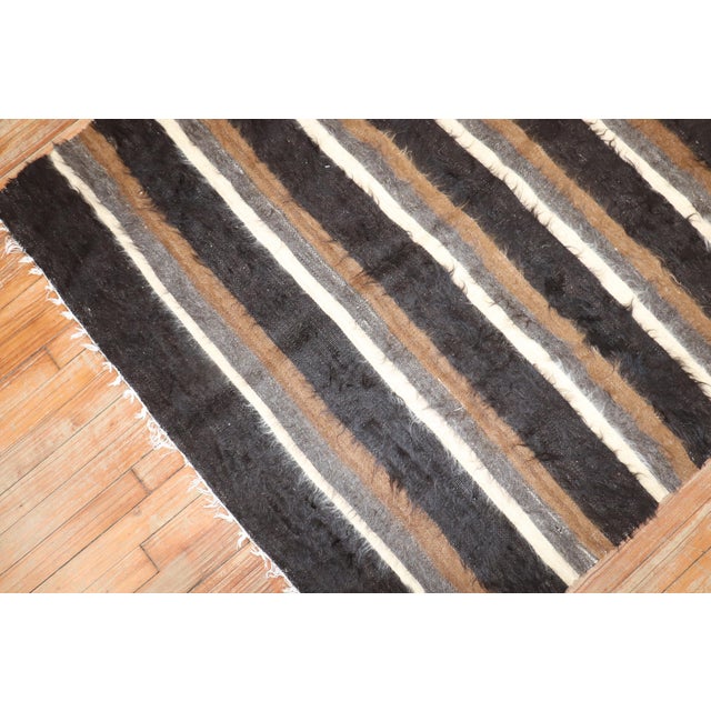 Vintage Accent Size Turkish Mohair Rug - 4'1" x 6'2" For Sale - Image 4 of 9