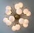 White 21st Century Mezzo Satin Brass Glossy White Murano Flush Mount by Fabio LTD For Sale - Image 8 of 8