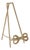 Gold Bow Plate Holder Easel 12.5"H For Sale