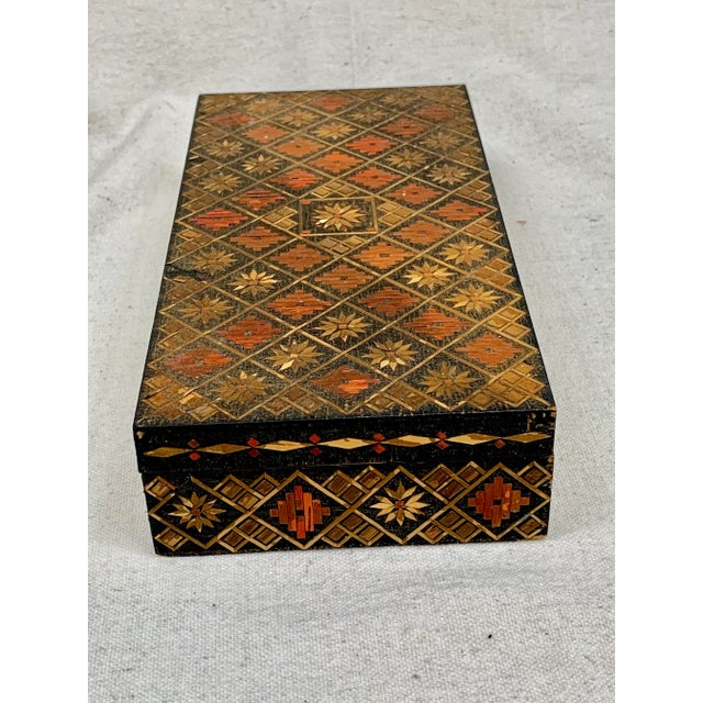 Vintage Russian Wooden Box For Sale - Image 4 of 10