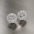 Traditional Natural White Sapphire Diamond Stud Earrings 14k W Gold 1.26 TCW Certified For Sale - Image 3 of 8