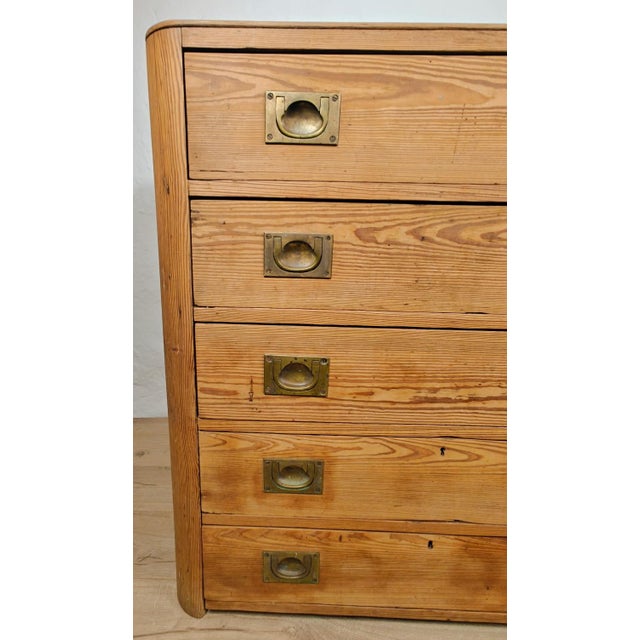 Vintage Campaign Pine Chest of Drawers, 1960 For Sale - Image 6 of 18