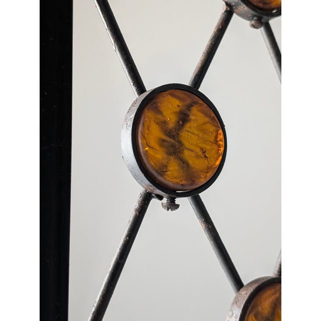 1960s Mid-Century Wrought Iron Fire Pitcher with Orange Acrylic, 1960s For Sale - Image 5 of 10