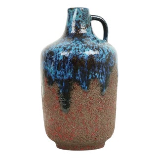 Blue Ceramano Incrusta Vase by Hans Welling, 1960s For Sale
