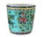 Antique Chinoiserie Famille Rose Porcelain Jardiniere With Turquoise Glaze 8"h For Sale - Image 12 of 12