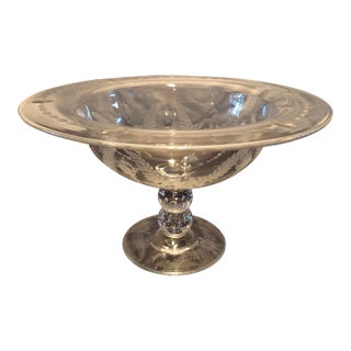 Antique 1900s Pairpoint Steuben Erickson Cut Crystal Compote For Sale