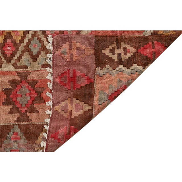 Mid 20th Century Mid 20th Century Pastel Large Vintage Turkish Kilim Rug For Sale - Image 5 of 7