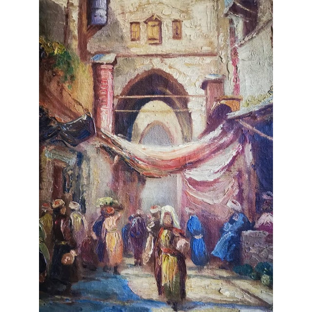 The Casbah of Istanbul, Oil on Canvas, 1930s For Sale - Image 6 of 10
