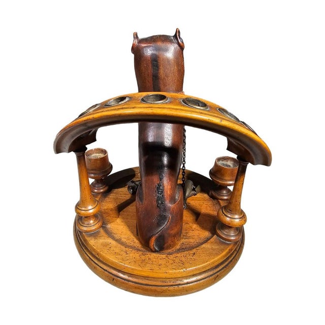Gold Antique French Tobacco Pipe Stand, 1890 For Sale - Image 8 of 18