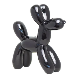 Interior Illusions Plus Black Ceramic Dog Piggy Bank - 12" tall