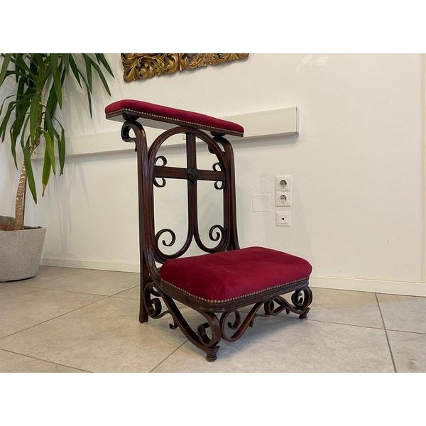 Nuns Shrine Prayer Chair in Shellac Polish For Sale - Image 14 of 16