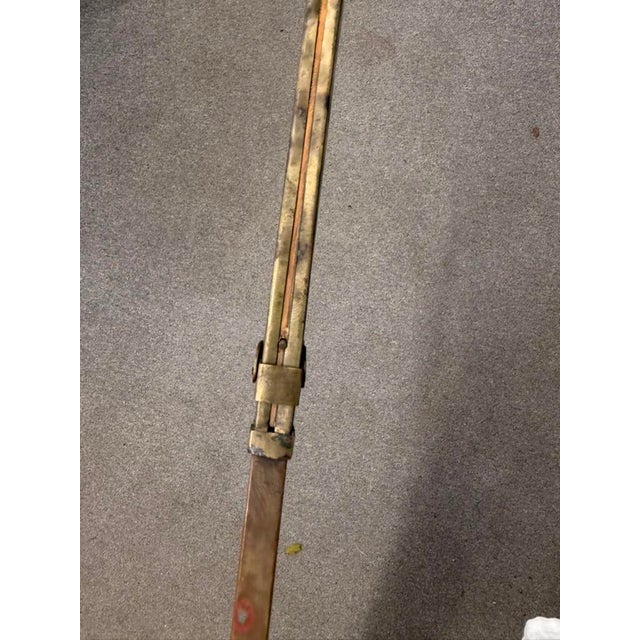 Brass Rare Spanish Shoe Cobbler's Cane With Measuring Shaft, Circa 1860 For Sale - Image 8 of 11