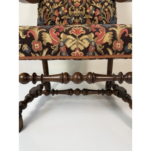 17th Century Carved Walnut Armchair, Lombardy, 1600 For Sale - Image 12 of 18