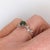 Round Green Tourmaline Ring With Diamond Accents: Solid 14k White Gold, 5.5mm, Size 6.75 For Sale - Image 4 of 9