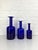 Mid-Century Modern Vintage Cobalt Blue Floor Vases by Otto Brauer for Holmegaard, Denmark, 1960s, Set of 3 For Sale - Image 3 of 9